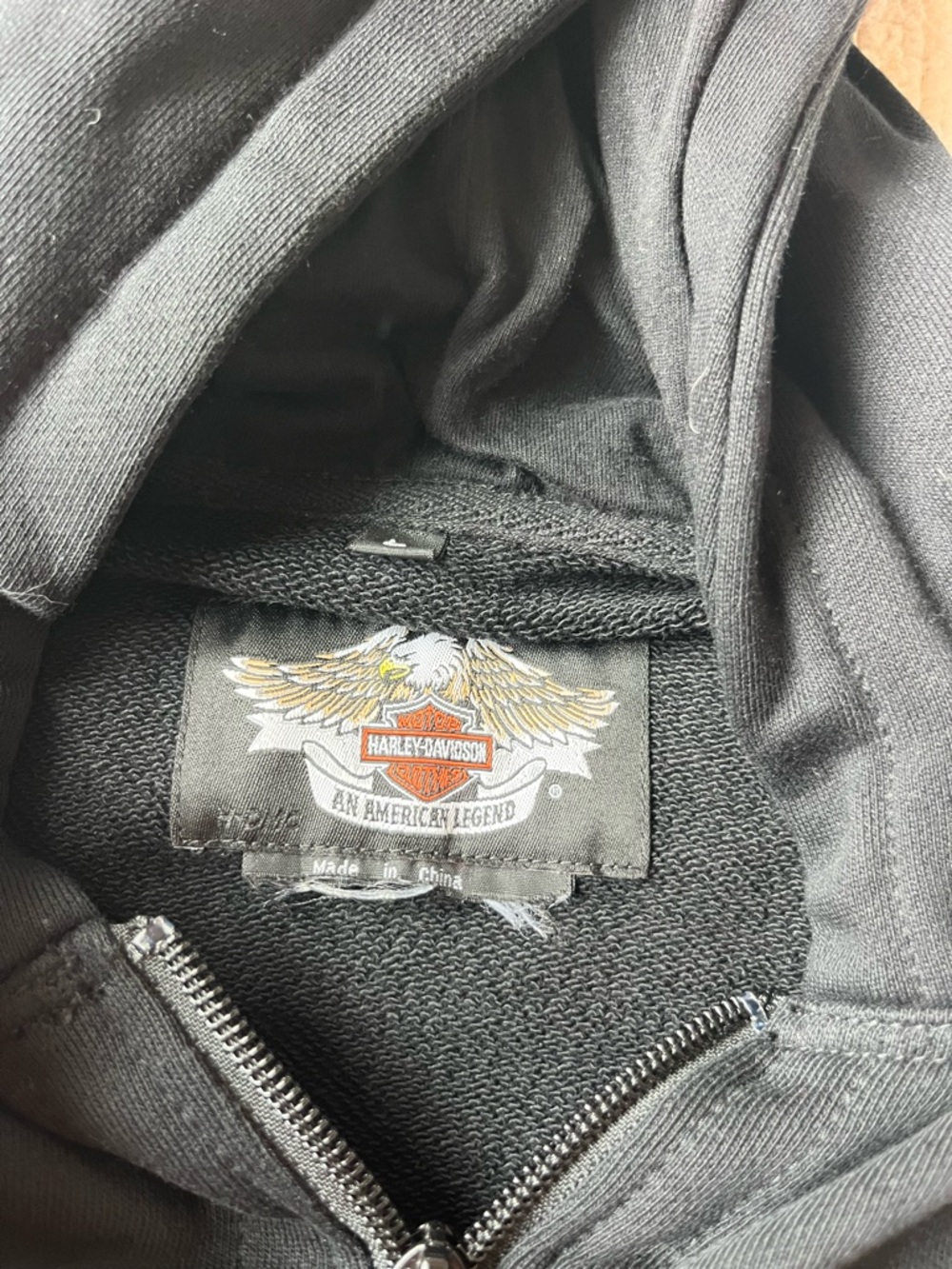 HARLEY DAVIDSON BLACK HOODED VEST WOMENS LARGE - Picture 2 of 7